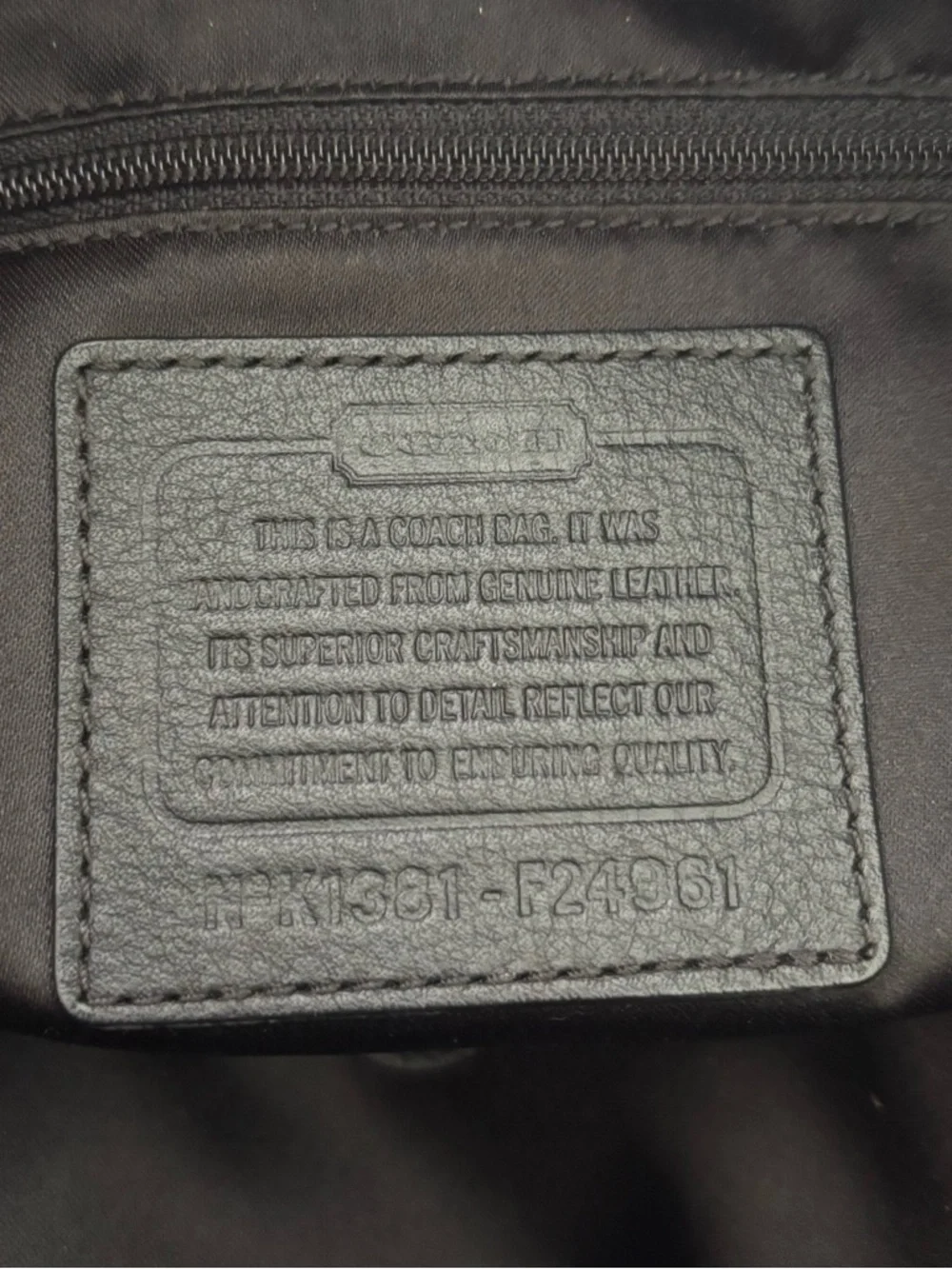 Coach K1381-F24961 Campbell Belle Carryall Black Pebbled Leather Satchel is BNOT - Picture 3 of 16